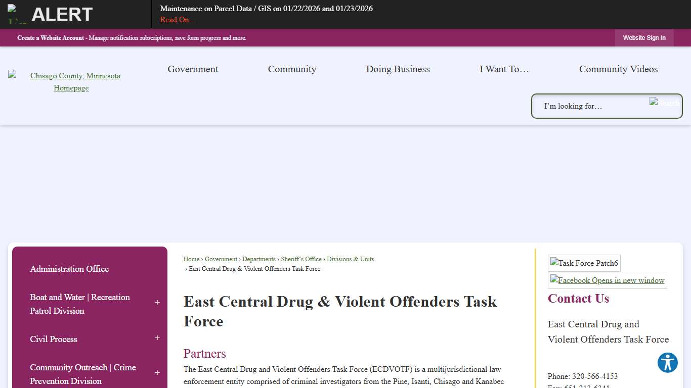 East Central Drug & Violent Offenders Task Force Chisago County, MN - Official Website